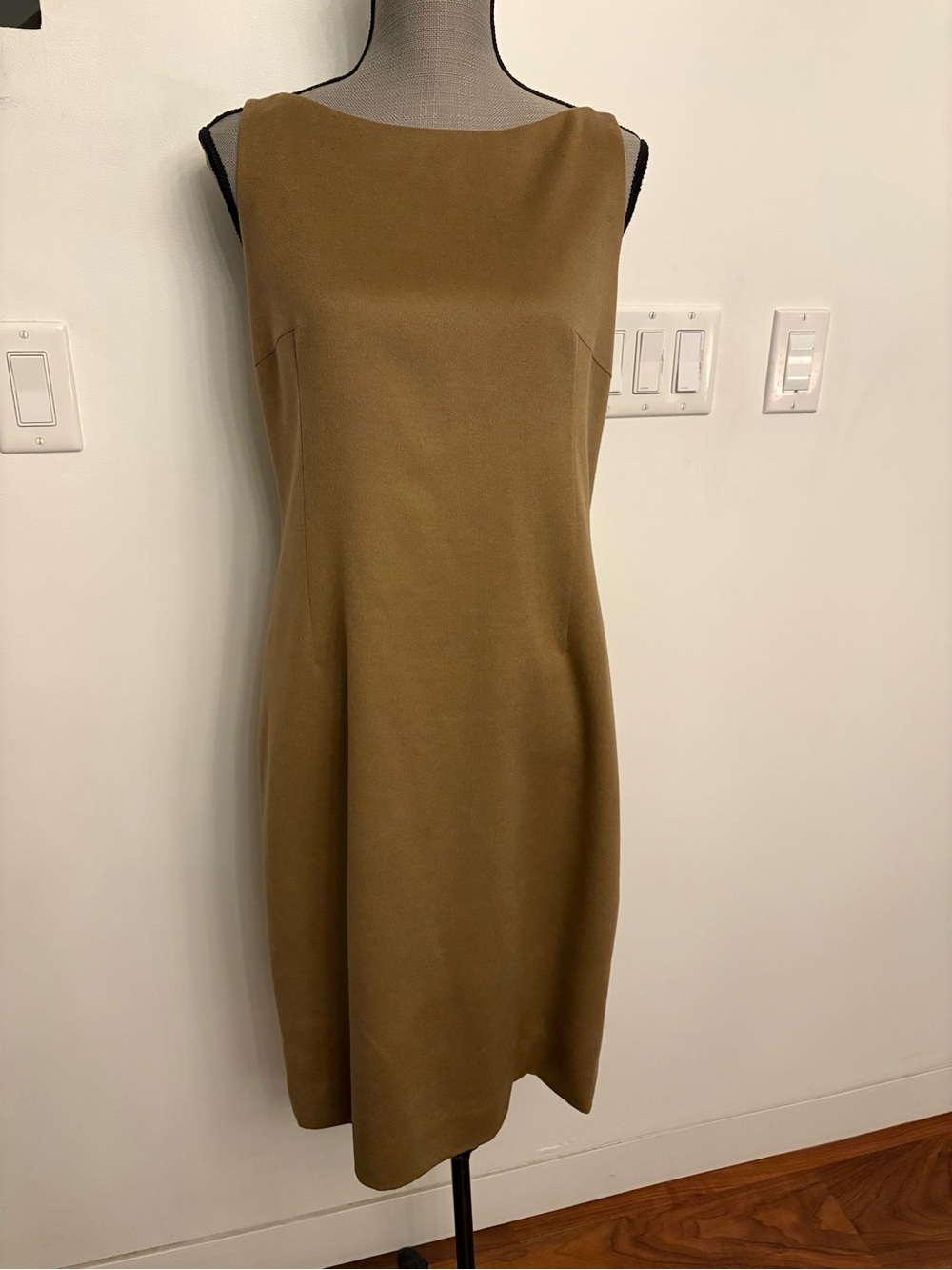 Akris Punto Sleeveless Shift Dress in Camel Brown